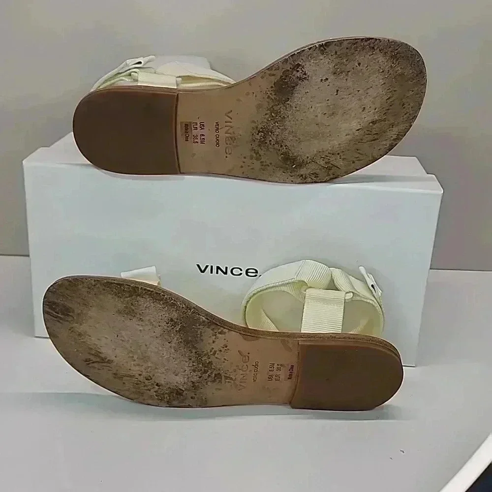Vince slingback leather upper sandal size 36.5